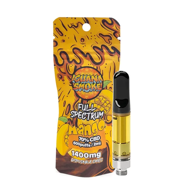 Vaper CBD Iguana Smoke Cartridge Tip Full Spectrum 70% Mango