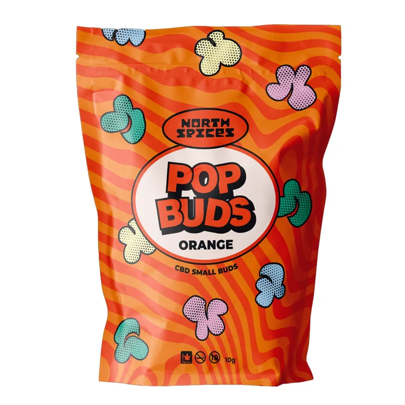 Flor CBD North Spices Pop Buds Indoor Orange Bud